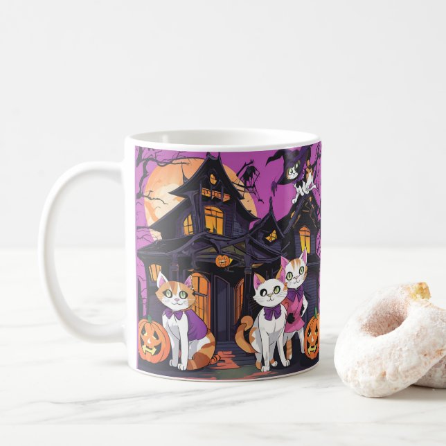 Creeping It Real Halloween Coffee Mug (With Donut)