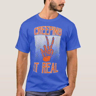 Creeping It Real Skeleton Peace  T-Shirt