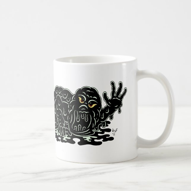 Creeping Slime Hulk Weird Horror Art Coffee Mug (Right)