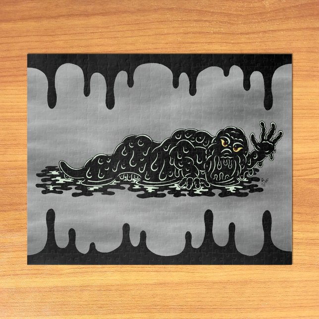 Creeping Slime Hulk Weird Horror Art Jigsaw Puzzle (Creeping Slime Hulk Weird Horror Art Jigsaw Puzzle on Table)