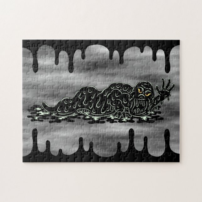 Creeping Slime Hulk Weird Horror Art Jigsaw Puzzle (Horizontal)