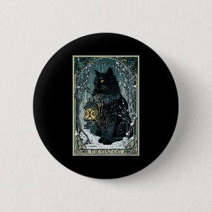 Creepmas Vintage The Yule Cat Tarot Card Dark Chri 6 Cm Round Badge