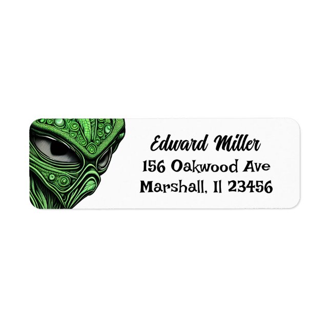 Creepy Abstract Alien Return Address Label (Front)