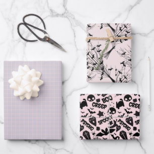 CREEPY AND SCARY HALLOWEEN WRAPPING PAPER SHEET