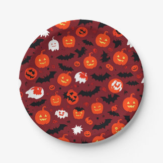 Creepy and spooky Red Halloween Paper Plates! Paper Plate