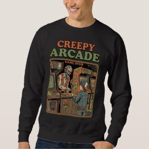 Creepy Arcade Retro Horror Gamer Sweatshirt