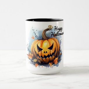 Creepy Autumn Jack-O-Lantern Mug