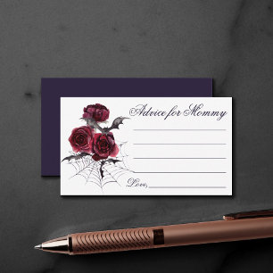 Creepy Beautiful   Gothic Floral Bats Mummy Advice Enclosure Card