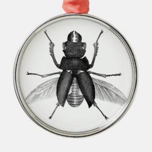 Creepy Beetle Bug with Scarey Pincher Mandibles Metal Tree Decoration