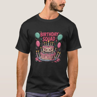 Creepy Birthday Cake Monster Squad Dark Humour Par T-Shirt