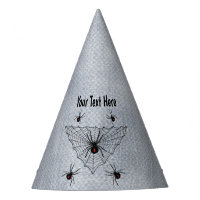 Creepy Black Widow Spiders in Triangular Web White