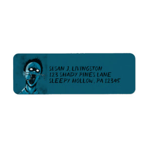 Creepy Blue Boy Zombie Return Address Label