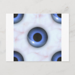 creepy blue eyes postcard