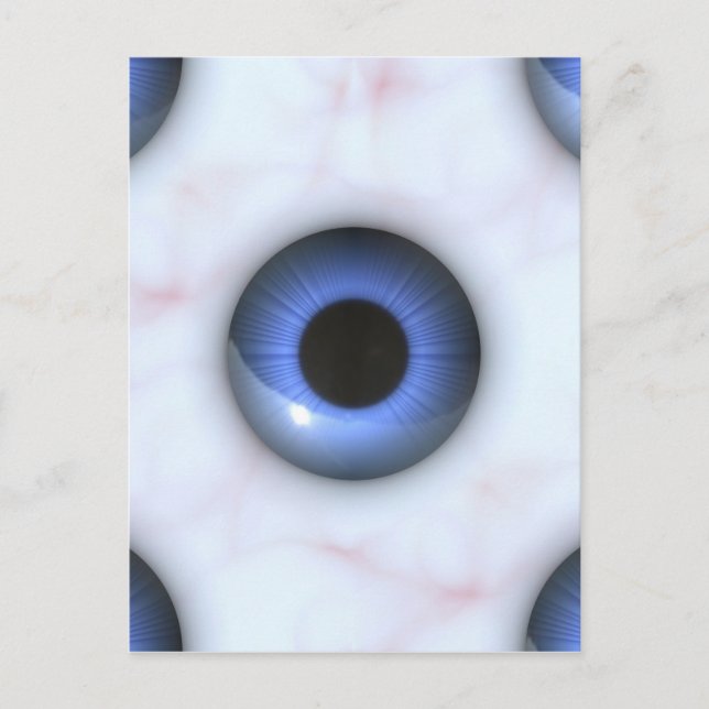 creepy blue eyes postcard (Front)