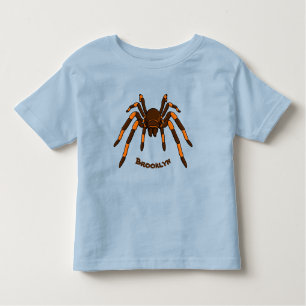 Creepy brown and orange tarantula spider cartoon  toddler T-Shirt