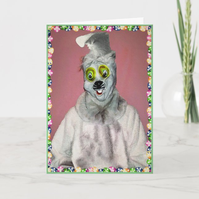Creepy Bunny Easter Card (Front)