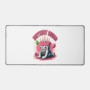 Creepy Cake Skull Birthday Squad Desk Mat