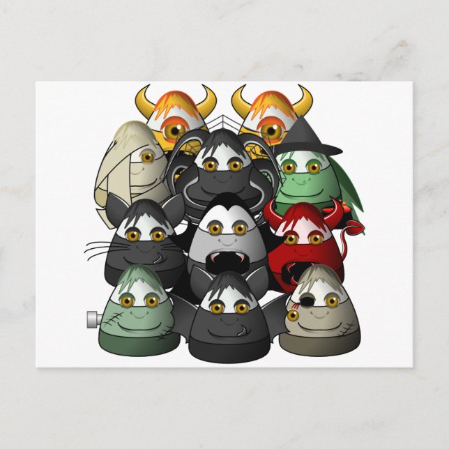 Creepy Candy Corn Creepies Postcard (Front)