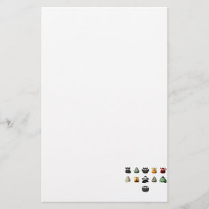 Creepy Candy Corn Creepies Rows Stationery