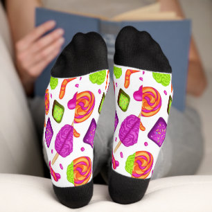 Creepy Candy Zombie Mashup For Halloween Socks