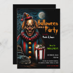 Creepy Carnival Clown Halloween Party  Invitation<br><div class="desc">Customise for any event</div>