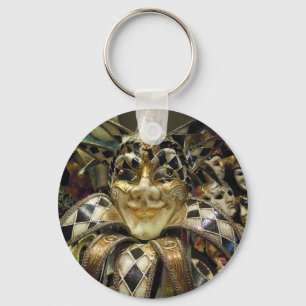 Creepy Carnival Mask Key Ring
