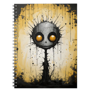 Creepy Cartoon Fantasy Abstract Halloween Monster Notebook