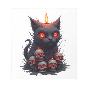 Creepy Cat Candle Notepad