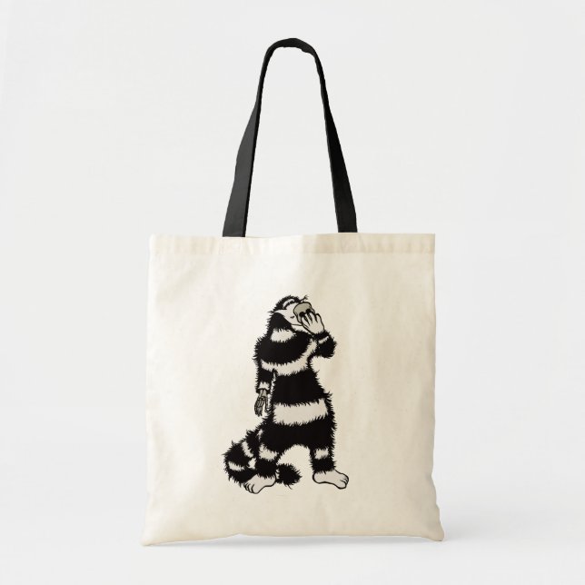 Creepy Cat Creature Skeleton Hand Skull Gothic Tote Bag (Front)