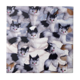 creepy cats ceramic tile