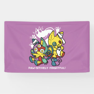Creepy Cats Halloween Art: Paw-sitively Frightful Banner