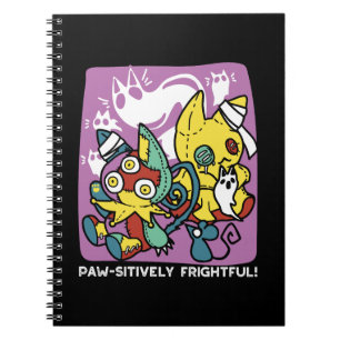 Creepy Cats Halloween Art: Paw-sitively Frightful Notebook