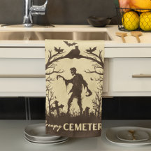 Creepy Cemetery Medium Champagne with Royal Brown