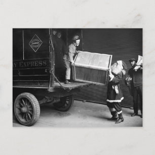 Creepy Christmas Dude, 1920s Holiday Postcard