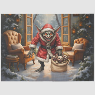Creepy Christmas Goblin – Dark Fantasy Evil Santa Tissue Paper