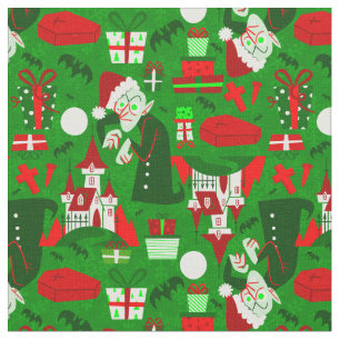 creepy christmas nosferatu santa vampire red fabric