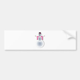 creepy christmas snowman bumper sticker
