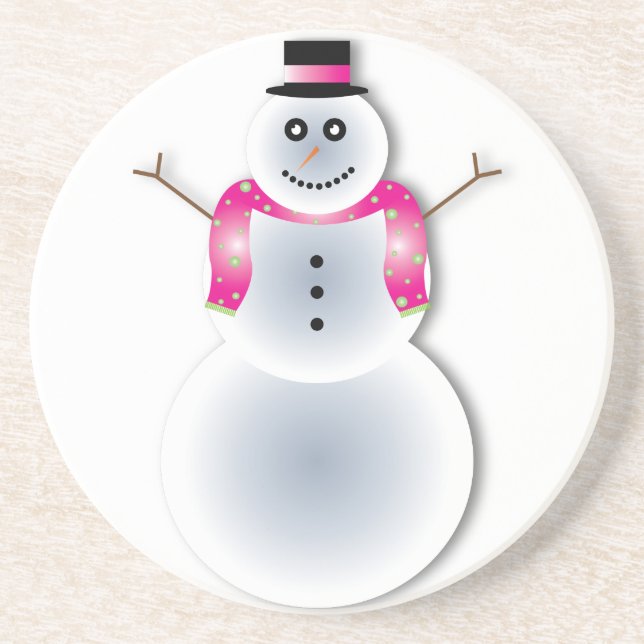 creepy christmas snowman coaster (Front)