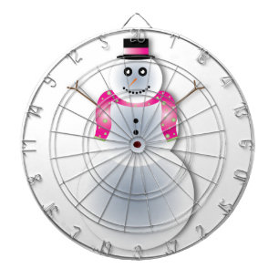 creepy christmas snowman dartboard