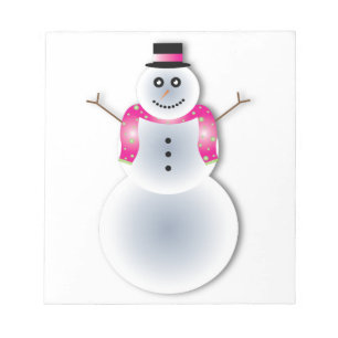 creepy christmas snowman notepad