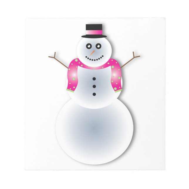 creepy christmas snowman notepad (Front)