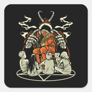 Creepy Christmas Square Sticker