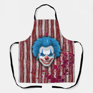 Creepy Clown Carnival Halloween Apron