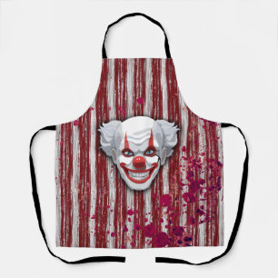 Creepy Clown Carnival Halloween Apron