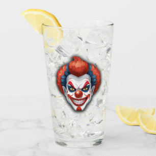 Creepy Clown Carnival Halloween Glass