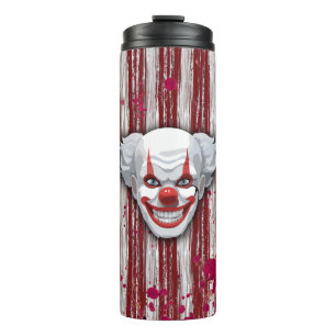 Creepy Clown Carnival Halloween Thermal Tumbler