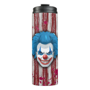 Creepy Clown Carnival Halloween Thermal Tumbler