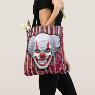 Creepy Clown Carnival Halloween Tote Bag