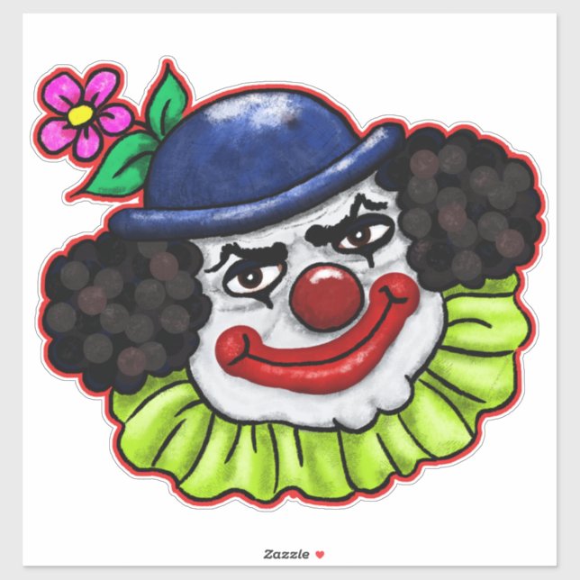 Creepy Clown Face | Halloween Fun by Cherie (Sheet)