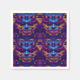 Creepy Clown Halloween Napkin